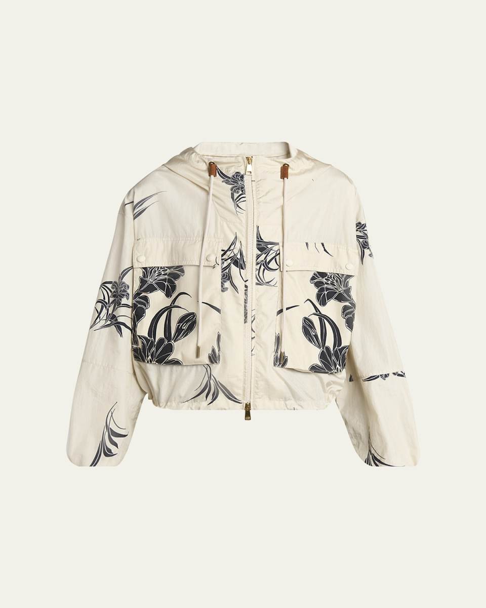 Sauvan Printed Short Parka